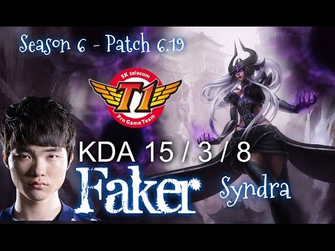 SKt T1 Faker SYNDRA vs LEBLANC Mid - Patch 6.19 NA Ranked | League of Legends
