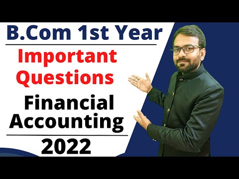 B Com 1st year Accounts Chapter 1 in Hindi Financial Accounts B Com 1st year Lecture 1
