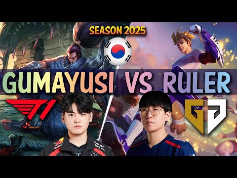 T1 Gumayusi vs GEN Ruler - Gumayusi YASUO vs Ruler EZREAL ADC - Patch 15.4 KR Ranked | lolrec