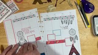 Plan With Me - Dollar Tree Rub-ons, Stamps, and Washi - Happy Planner