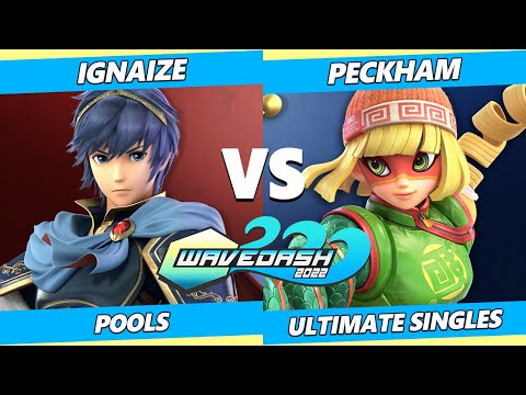 Wavedash 2022 - Ignaize (Marth) Vs. Peckham (Min Min) SSBU Ultimate Tournament