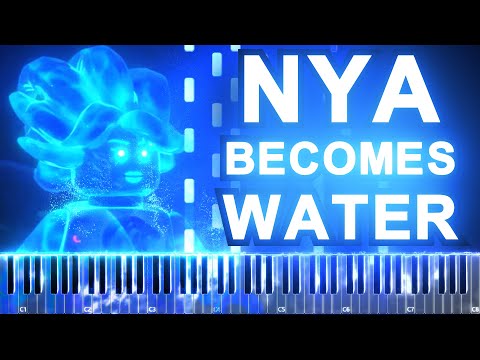 Lego Ninjago Soundtrack - Nya Becomes Water | Synthesia Piano Tutorial