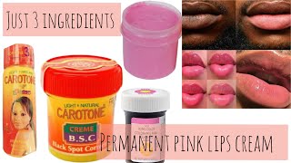 HOW TO GET PERMANENT PINK LIPS IN 7 DAYS USING CAROTONE B.S.E & OIL