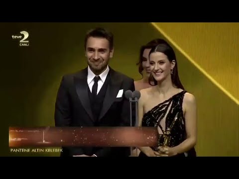 Pantene Altın Kelebek En iyi dizi çifti Ulaş Tuna Astepe - İrem Helvacıoğlu