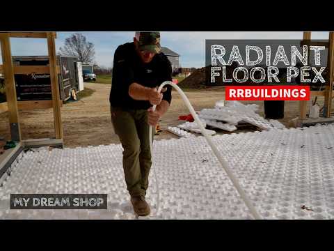 My Dream Shop Ep-19: Installing The Radiant Heat PEX Tubing