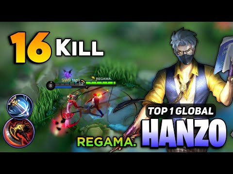 Amazing Rotation Hanzo Aggressive Gameplay [ Top 1 Global Hanzo Best Build ] By Regama - MLBB