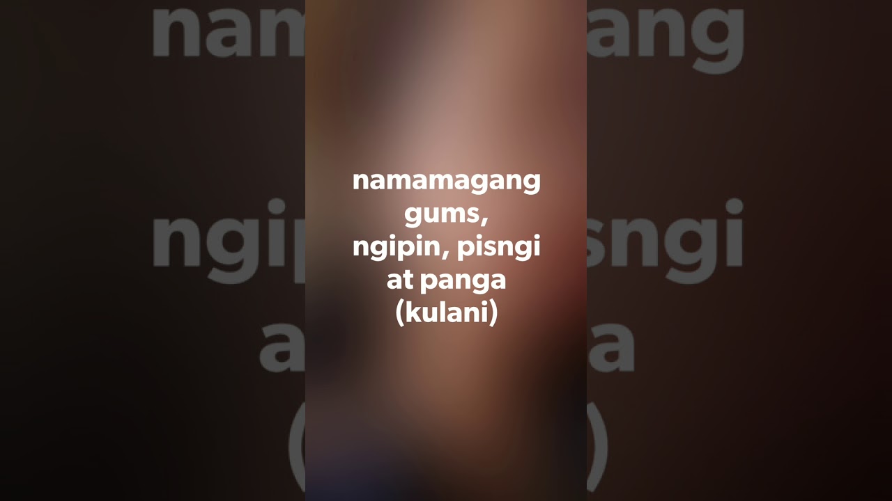 Namamagang pisngi dahil sa ngipin (tooth infection)