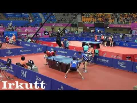 Ma Long / Zhang Jike - Lee Jung Woo / Kim Min Seok. 2014 Asian Games.