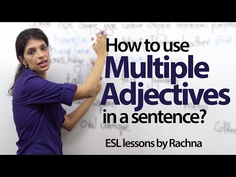 How to use multiple adjectives in a sentence? – English Grammar Lesson
