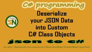 Deserialize JSON Data to Custom C# Class Objects using Newtonsoft.