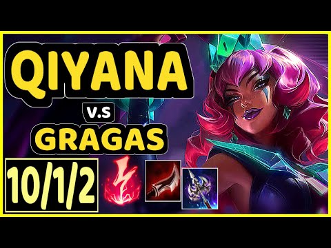 MINERVA (QIYANA) vs GRAGAS - 10/1/2 KDA JUNGLE CHALLENGER GAMEPLAY - BR