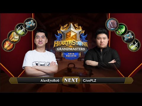 Alan870806 vs GivePLZ | 2021 Hearthstone Grandmasters Asia-Pacific | Final | Season 1 | Week 2