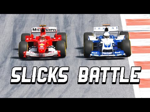 Williams F1 2004 SLICKS TYRES vs Ferrari F1 2004 SLICKS TYRES   Spa Francorchamps