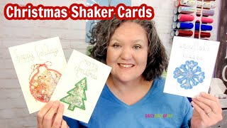 How to Make Christmas Shaker Cards -Three Designs!
