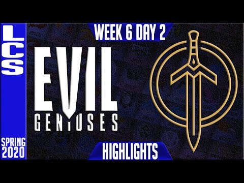 EG vs GG Highlights | LCS Spring 2020 W6D2 | Evil Geniuses vs Golden Guardians