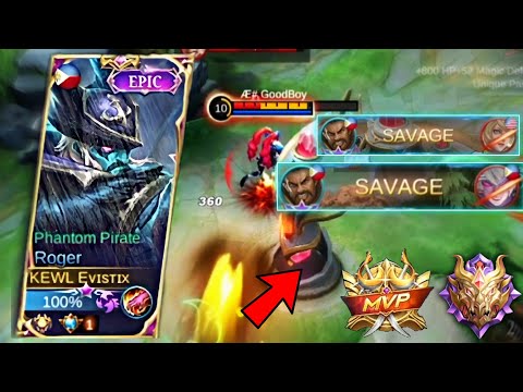 EVISTIX TOP GLOBAL ROGER BEST JUNGLE BUILD AND EMBLEM | BEST BUILD FOR AUTO SAVAGE | MLBB