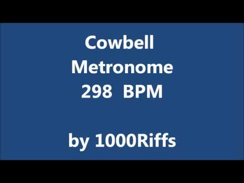 Cowbell Metronome 298 BPM - Beats Per Minute