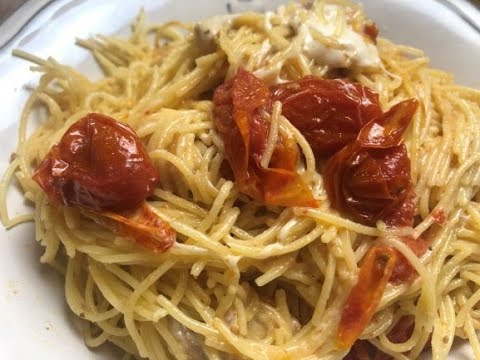 PASTA with SMOKED MOZERELLA & ROASTED TOMATOES