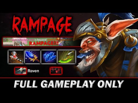 RAMPAGE❗ Meepo safelane VS counter hero Sven RAVEN + SF -  Full Gameplay Meepo #483