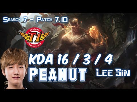 SKT T1 Peanut LEE SIN vs KHA'ZIX Jungle - Patch 7.10 KR Ranked