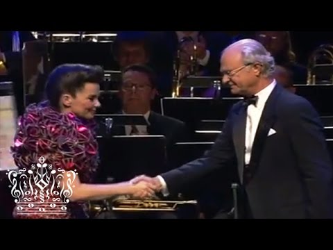 Björk receiving the Polar Music Prize 2010