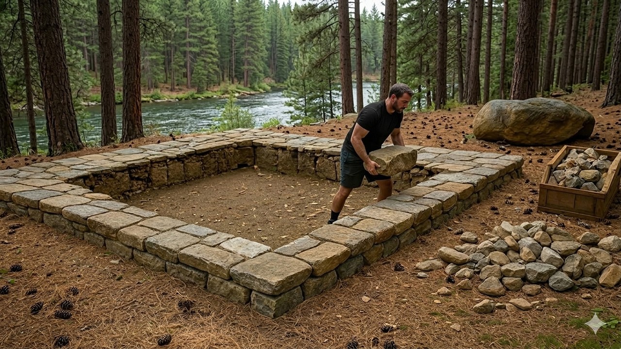 I Spent 30 Days Building a House Out of Trash — A Bushcraft Survival House in the Forest