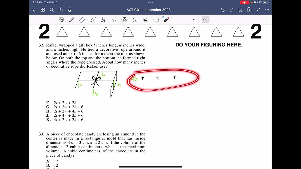 ACT G01    Math    Question 32