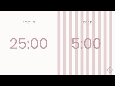 25/5 Pomodoro Timer | 4 x 25 min | Focus | Study | Reflection | Productivity