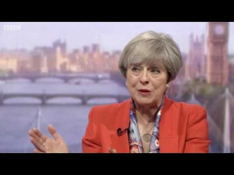 Theresa May talks to Andrew Marr about Brexit