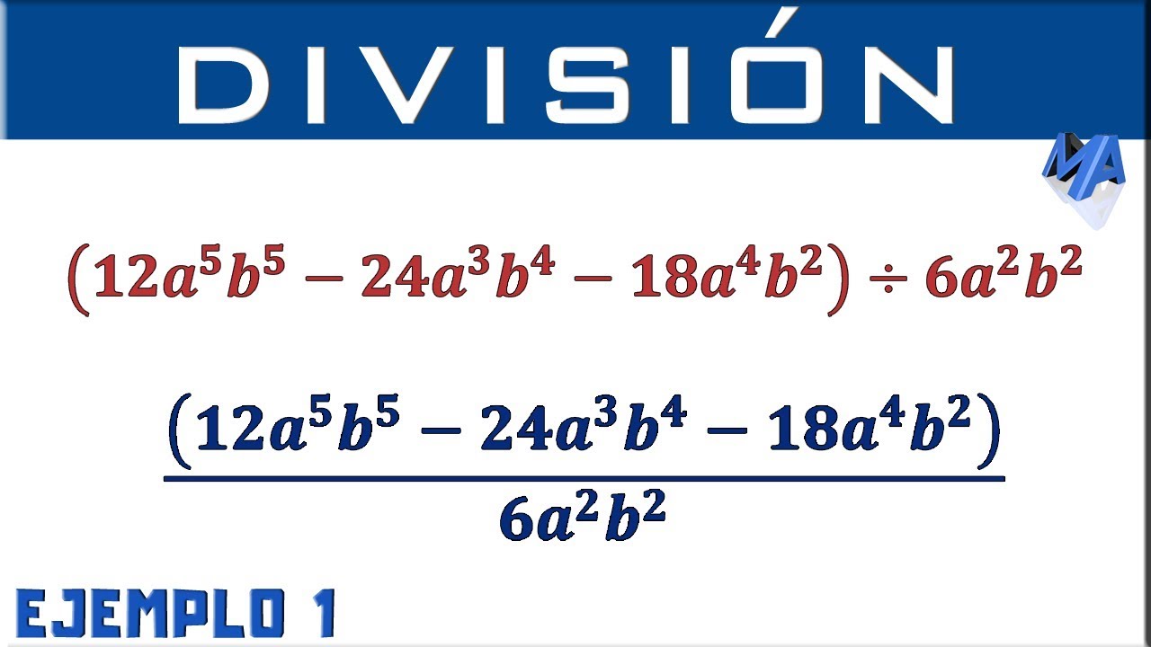 División de polinomio entre monomio | Ejemplo 1