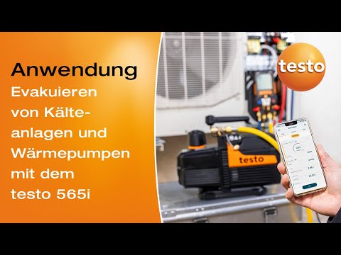 Evakuieren von Kälteanlagen und Wärmepumpen mit dem testo 565i
