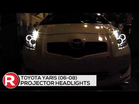 DIY Install: Spec-D Projector Headlights Toyota Yaris (06-07-08) LED Halo - Gloss or Matte Black