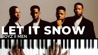 LET IT SNOW - Boyz II Men Feat. Brian McKnight | Full Piano Tutorial (R&amp;B Chords)