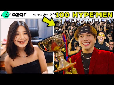 I Literally Hired 100 HYPE MEN To RIZZ On AZAR APP | OME TV (OMEGLE) She Couldn't Believe it!!!