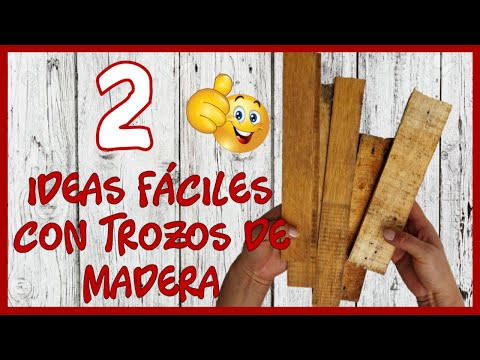 2 IDEAS FÁCILES CON TROZOS DE MADERA - Manualidades con tablas de madera - Crafts with wooden boards