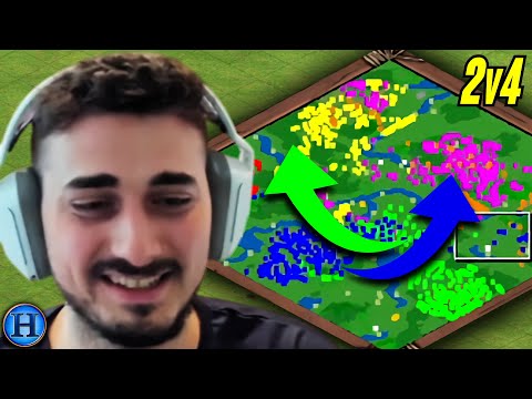 We Swapped Sides to Confuse the Enemy Team *EPIC GAME* | 2v4 AoE2