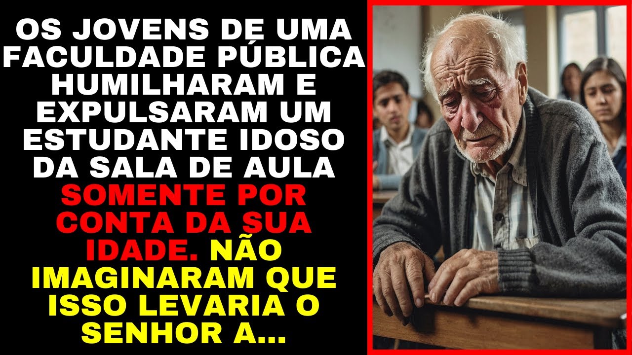 Jovens HUMILHAM Idoso em Faculdade No Primeiro dia de Aula , "Aqui Não É Lugar de Velho!" Mas Ele...