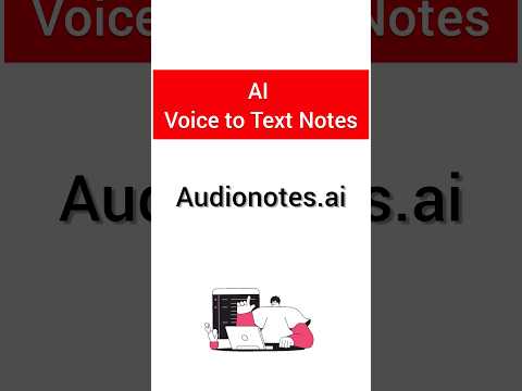 AI Voice To Text Notes Making Tool (audionotes.ai) #shorts #technology #ai