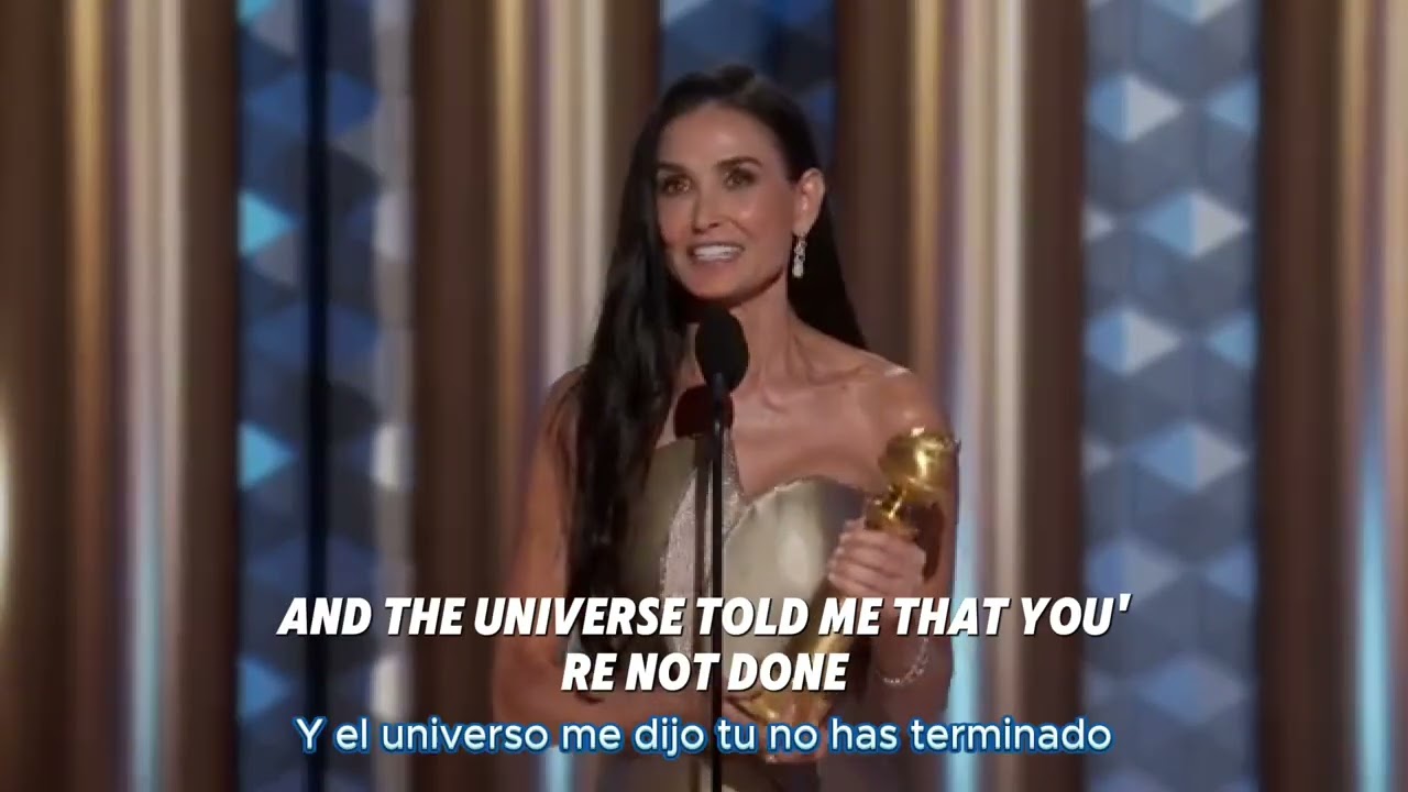 Demi Moore’s POWERFUL Speech Golden Globes - English and Spanish subtitles