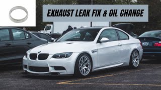 E92 M3 Exhaust Leak Fix (Somewhat) & Oil Change