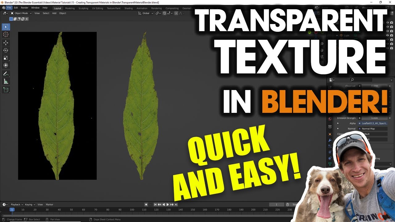 How to Add TRANSPARENCY to Textures in Blender!