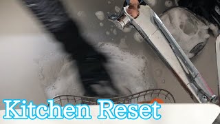 【キッチンリセット】子供が3人いる家庭のお休みの日のキッチンリセットを紹介します。