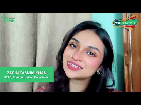 Heartiest Wishes I Head of Communication Department,Zarin Tasnim Khan l #YSSE#9th year Anniversary