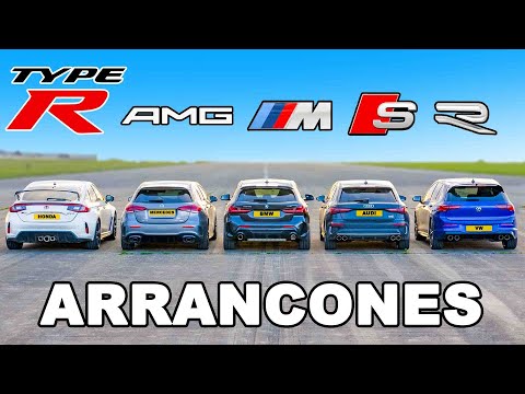 Nuevo Civic Type R vs M135i vs A35 vs S3 vs Golf R:  ARRANCONES