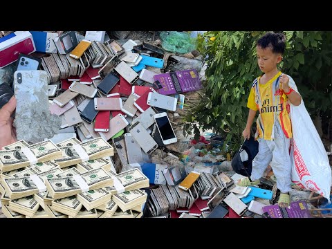 Homeless boy Found alot of iphone and Money in Rubbish | Restore iphone X Bought from poor boy