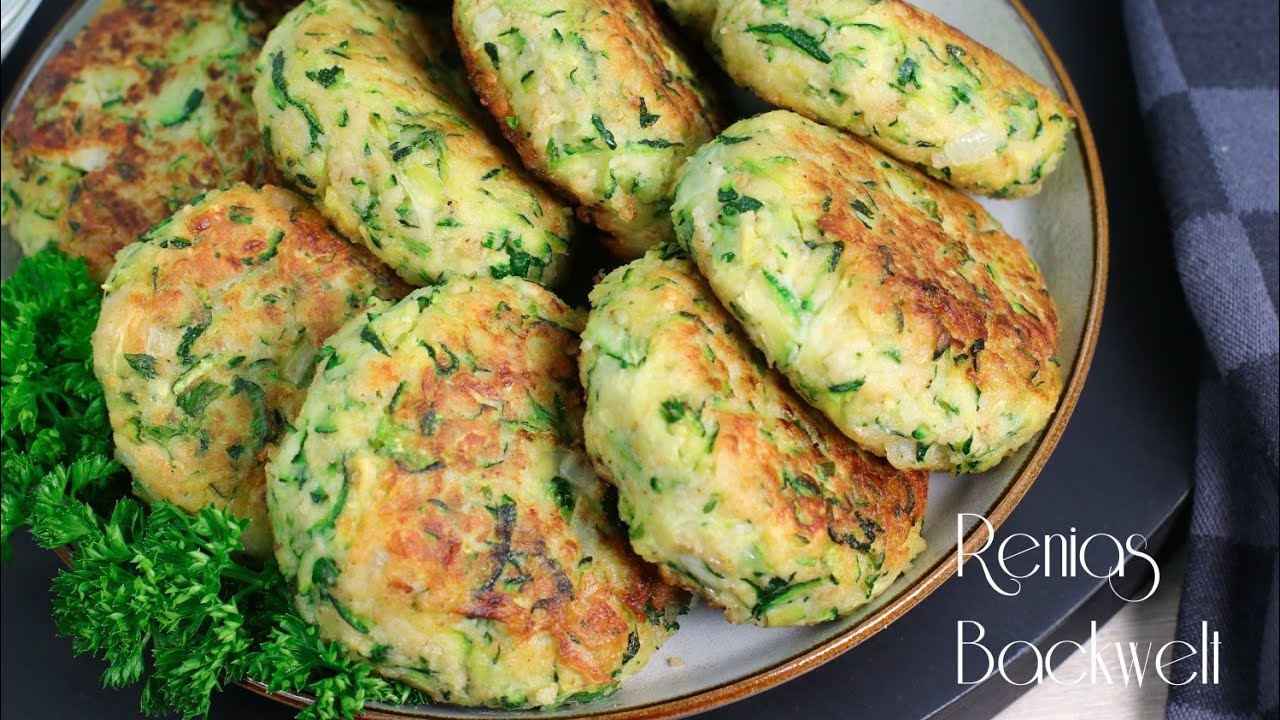 ZUCCHINIPUFFER MIT HAFERFLOCKEN - Einfache Rezepte