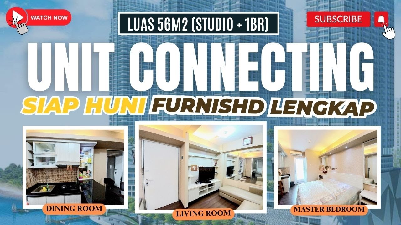 Only 1 Unit! For Sale: Green Bay Pluit Apartment - Greenbay 1BR + Studio Connecting, Fully Furnished Interior, Move-In Ready.