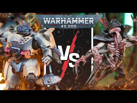 *NEW UNITS* Tyranids vs T'au Empire | Warhammer 40k Battle Report