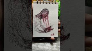 Draw overthinking || horror artist #horrorshorts #art #trending