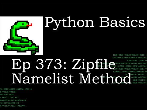 Python Basics Zipfile Namelist Method